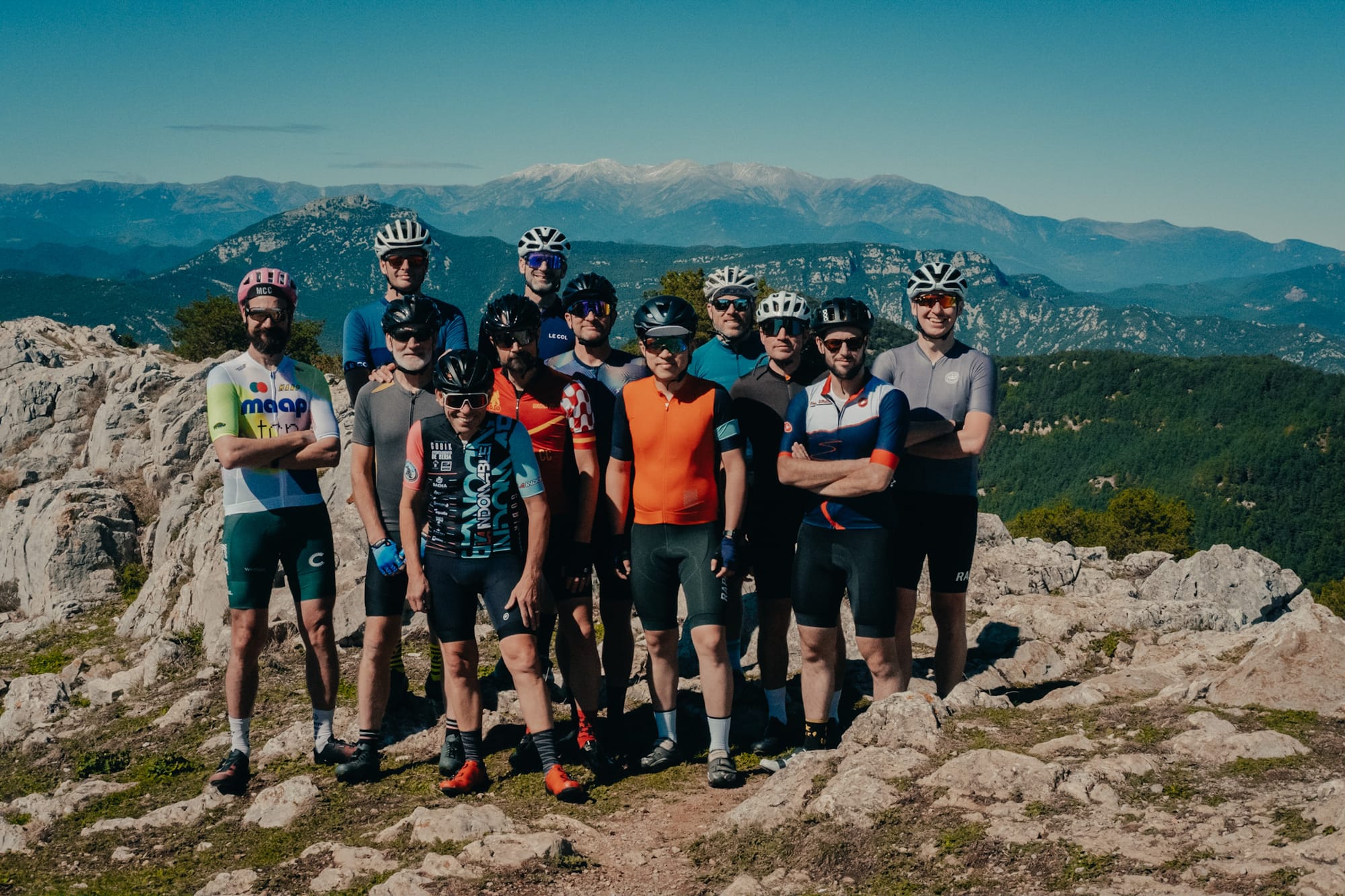 Cycling clubs on holiday.